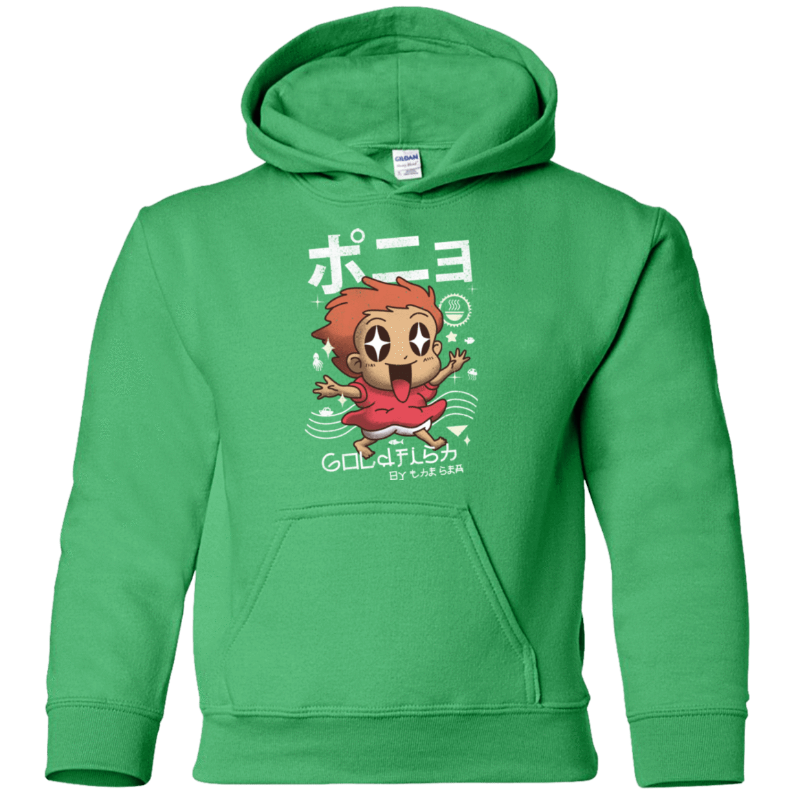 Sweatshirts Irish Green / YS Kawaii Gold Fish Youth Hoodie