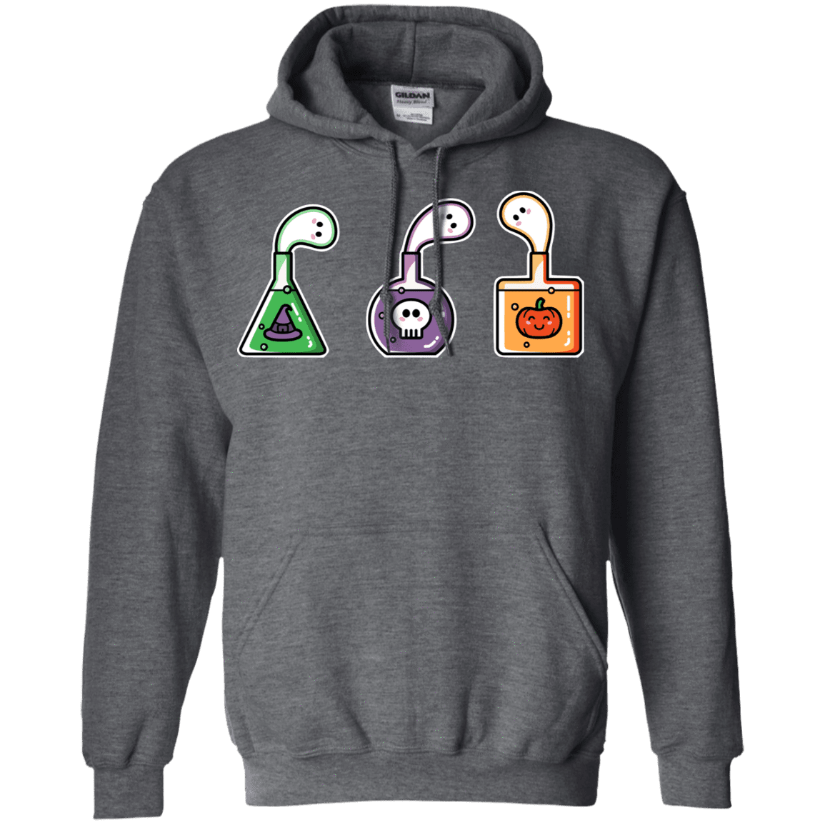 Sweatshirts Dark Heather / S Kawaii Halloween Potions Pullover Hoodie