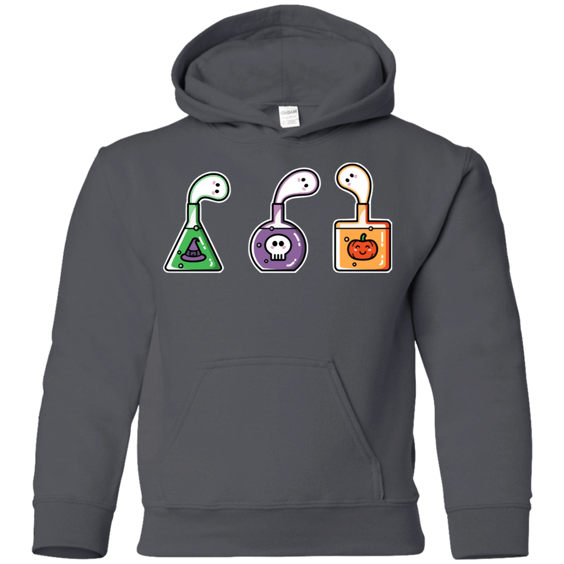 Sweatshirts Charcoal / YS Kawaii Halloween Potions Youth Hoodie