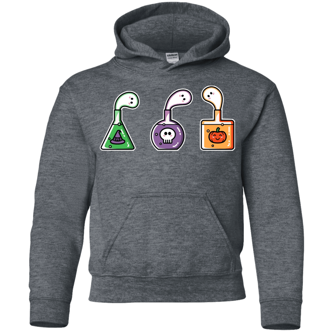 Sweatshirts Dark Heather / YS Kawaii Halloween Potions Youth Hoodie