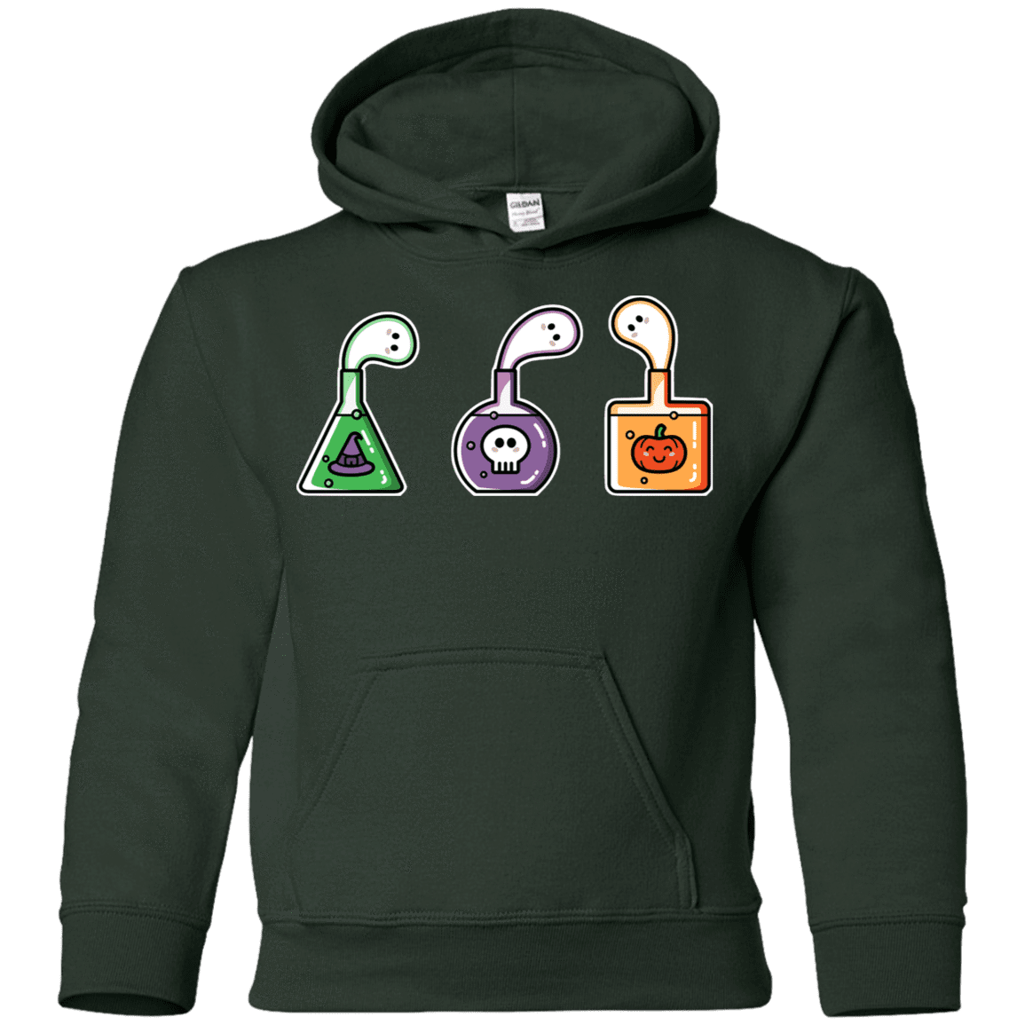 Sweatshirts Forest Green / YS Kawaii Halloween Potions Youth Hoodie