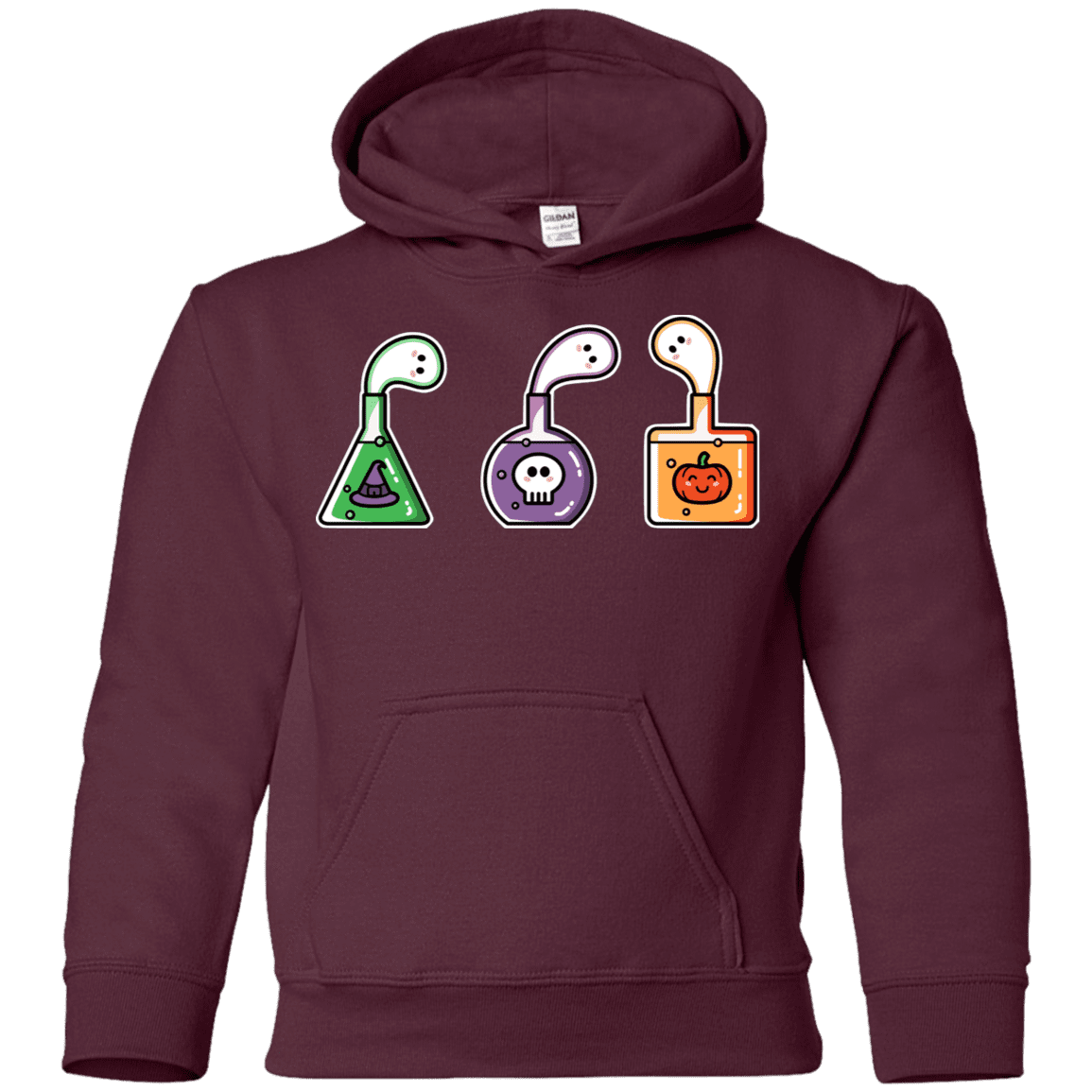 Sweatshirts Maroon / YS Kawaii Halloween Potions Youth Hoodie