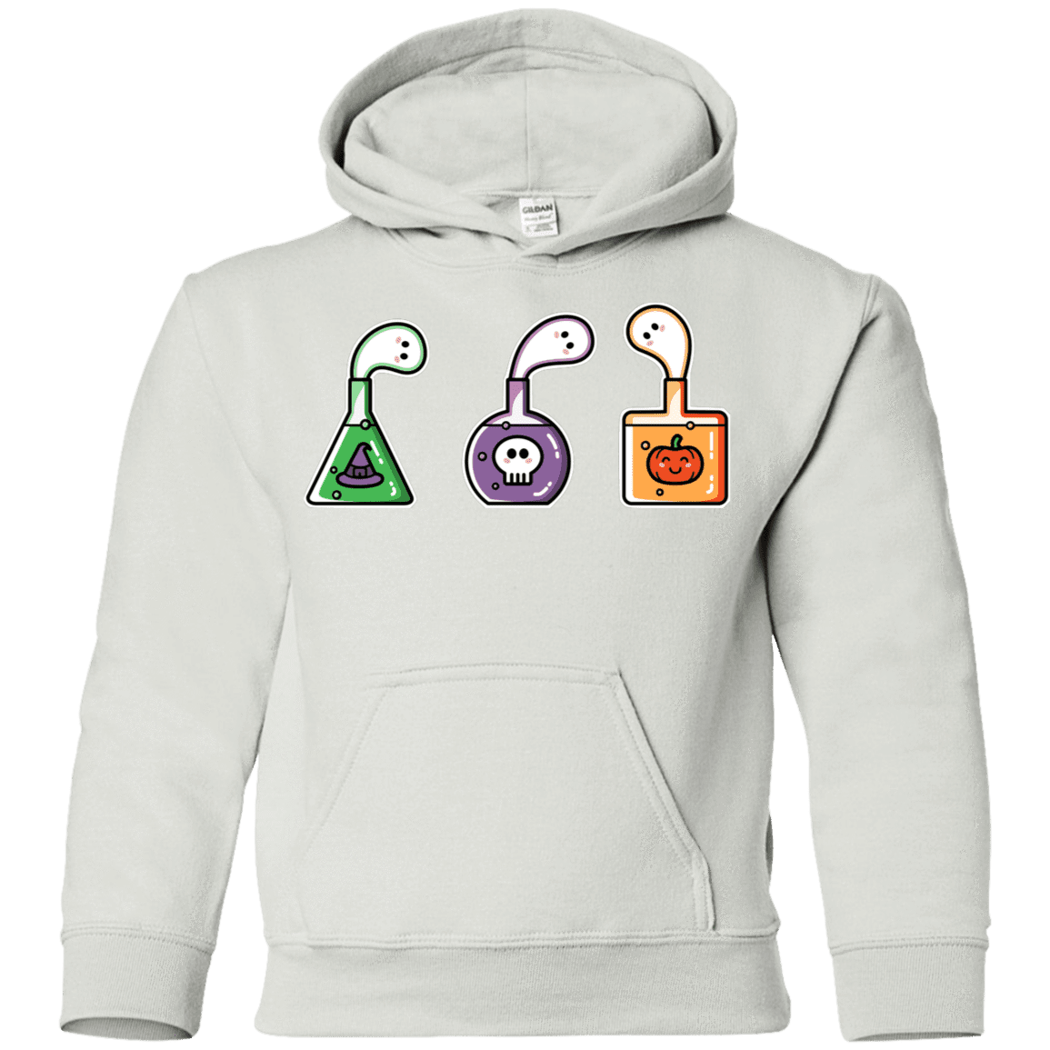 Sweatshirts White / YS Kawaii Halloween Potions Youth Hoodie