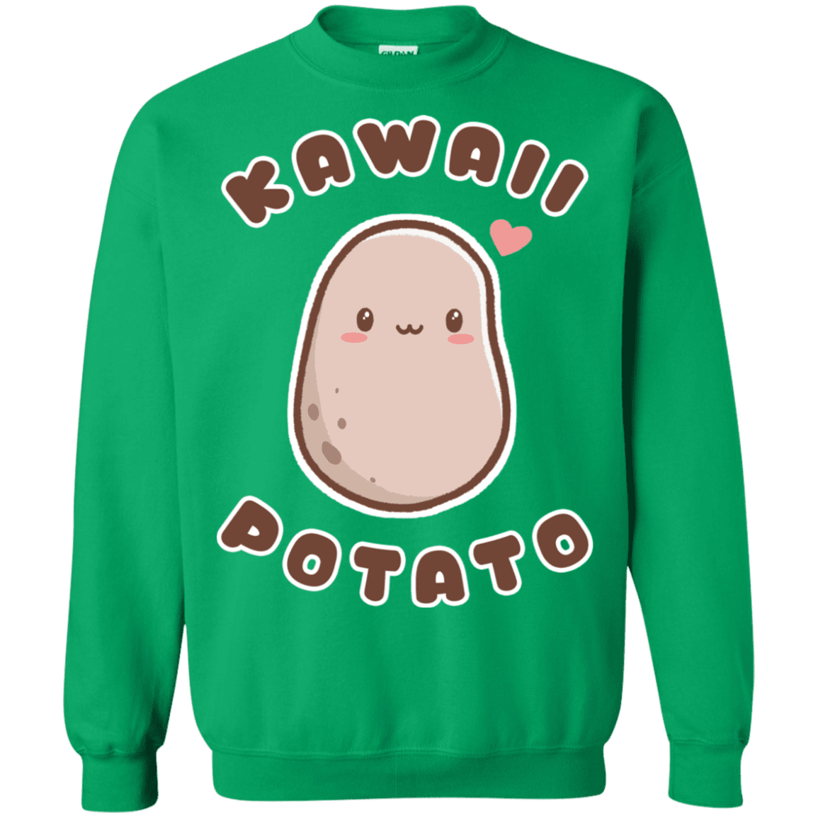 Sweatshirts Irish Green / S Kawaii Potato Crewneck Sweatshirt