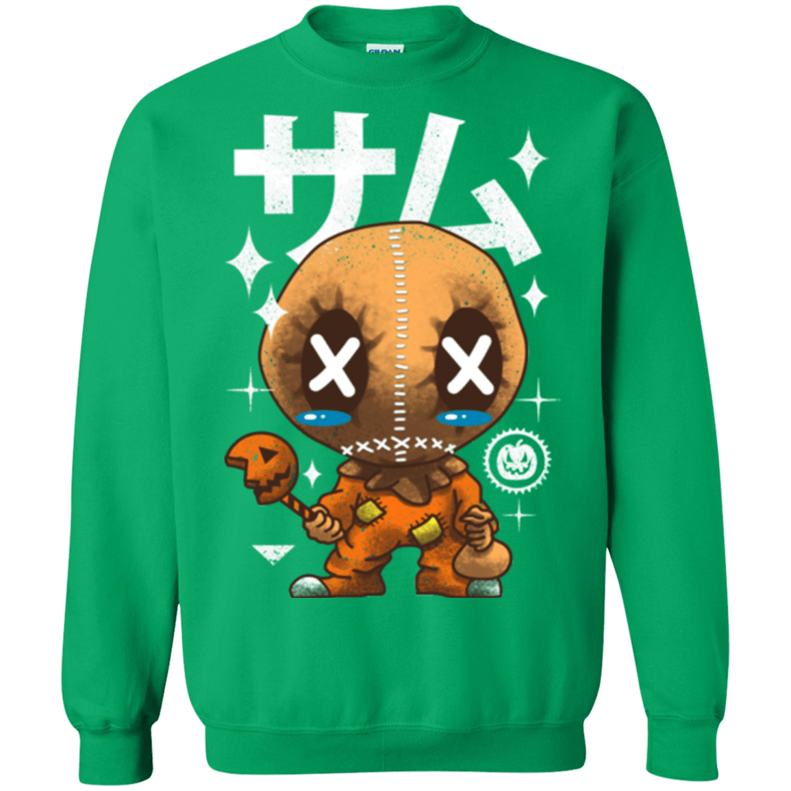 Sweatshirts Irish Green / Small Kawaii Pumpkin Crewneck Sweatshirt