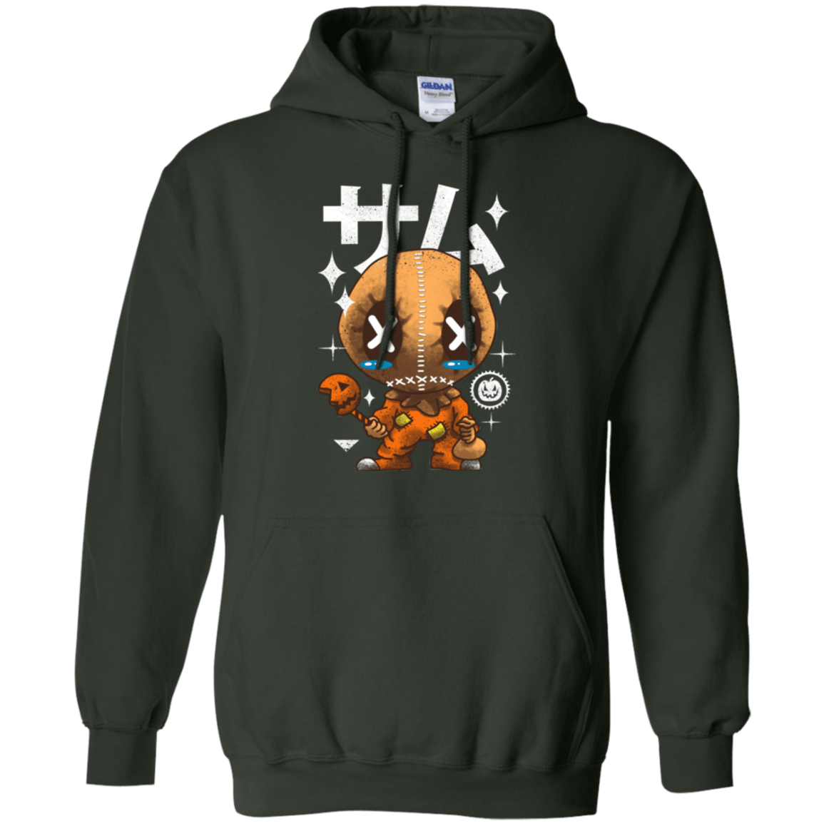 Sweatshirts Forest Green / Small Kawaii Pumpkin Pullover Hoodie