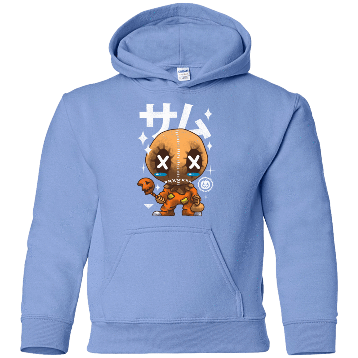 Sweatshirts Carolina Blue / YS Kawaii Pumpkin Youth Hoodie