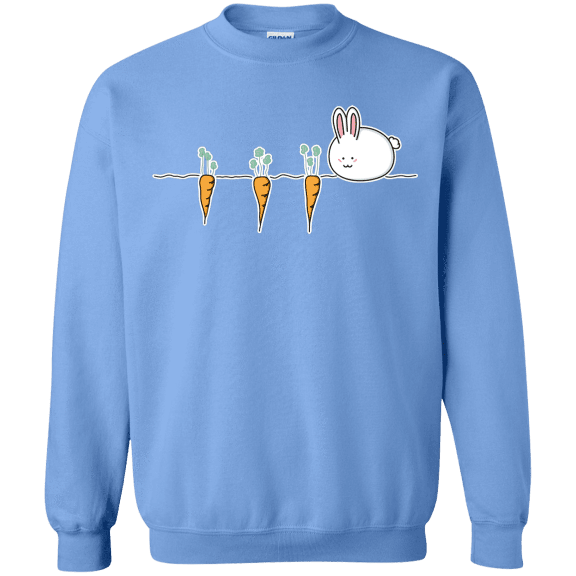 Sweatshirts Carolina Blue / S Kawaii Rabbit and Carrots Crewneck Sweatshirt