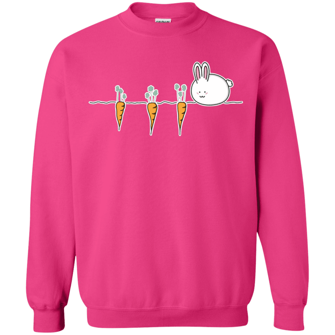 Sweatshirts Heliconia / S Kawaii Rabbit and Carrots Crewneck Sweatshirt