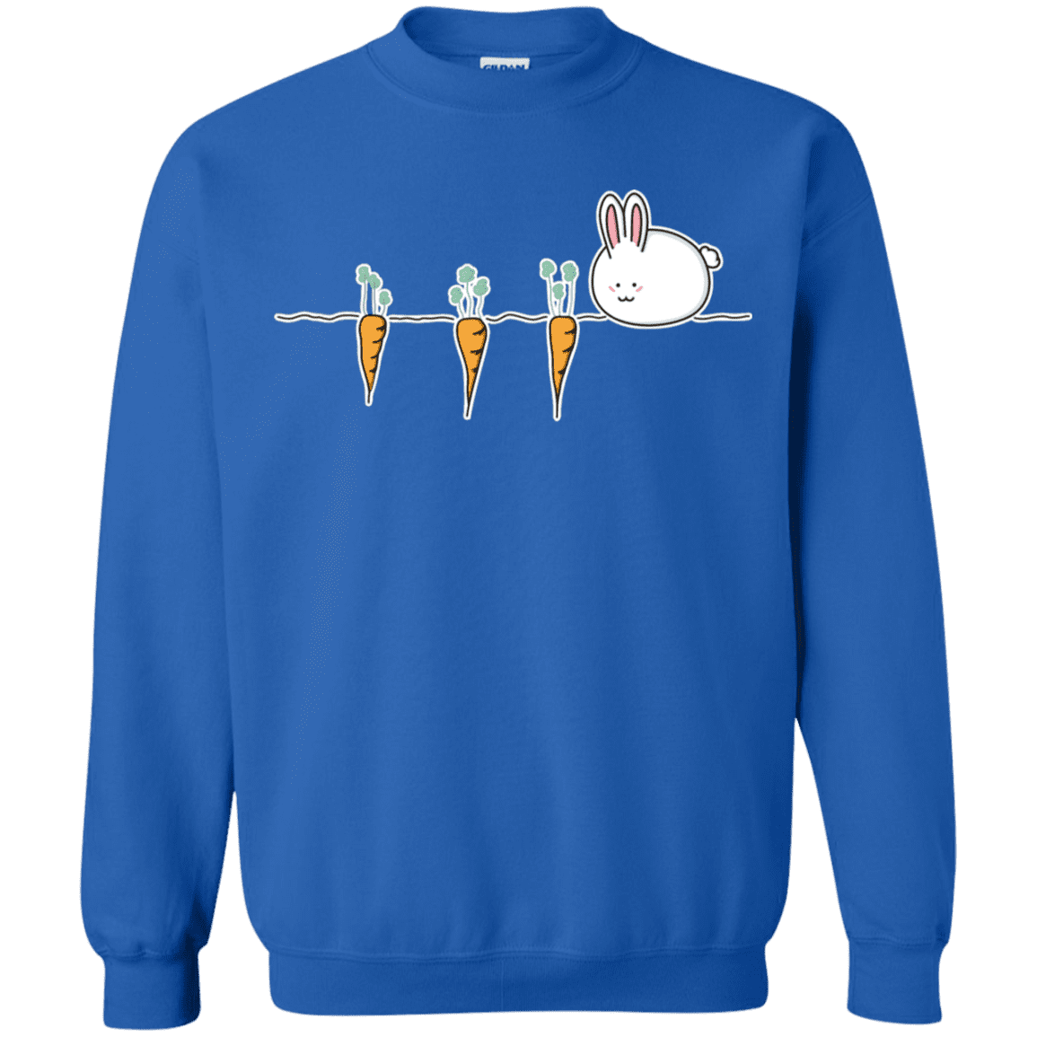 Sweatshirts Royal / S Kawaii Rabbit and Carrots Crewneck Sweatshirt