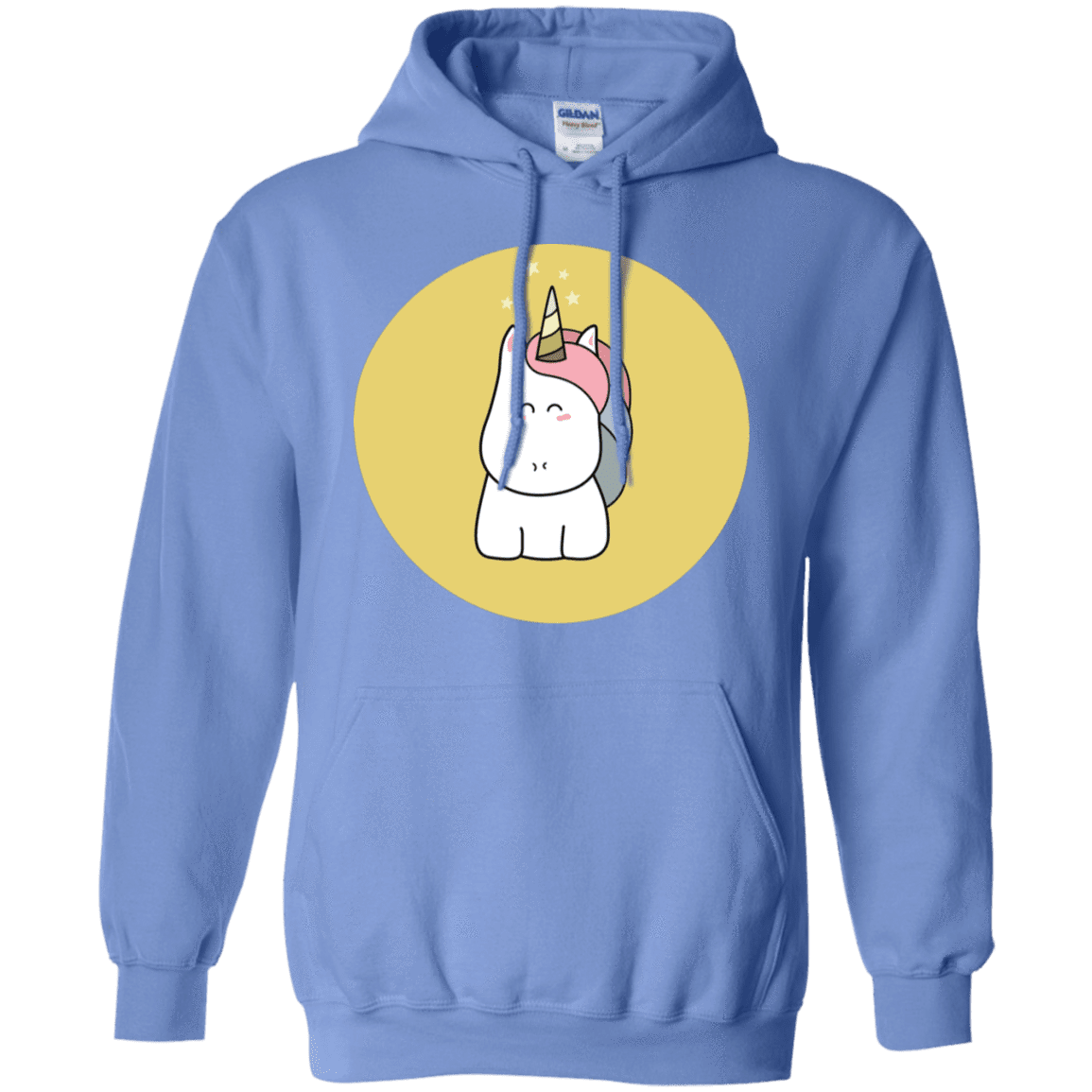Sweatshirts Carolina Blue / S Kawaii Unicorn Pullover Hoodie
