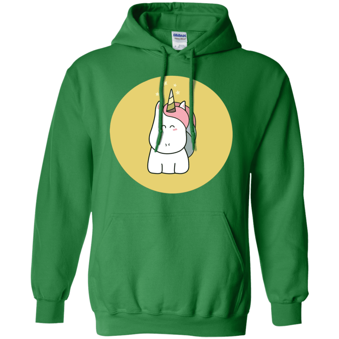 Sweatshirts Irish Green / S Kawaii Unicorn Pullover Hoodie