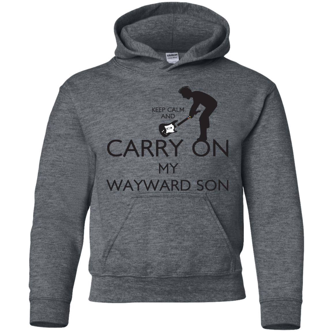 Sweatshirts Dark Heather / YS Keep Calm and Carry On My Wayward Son! Youth Hoodie