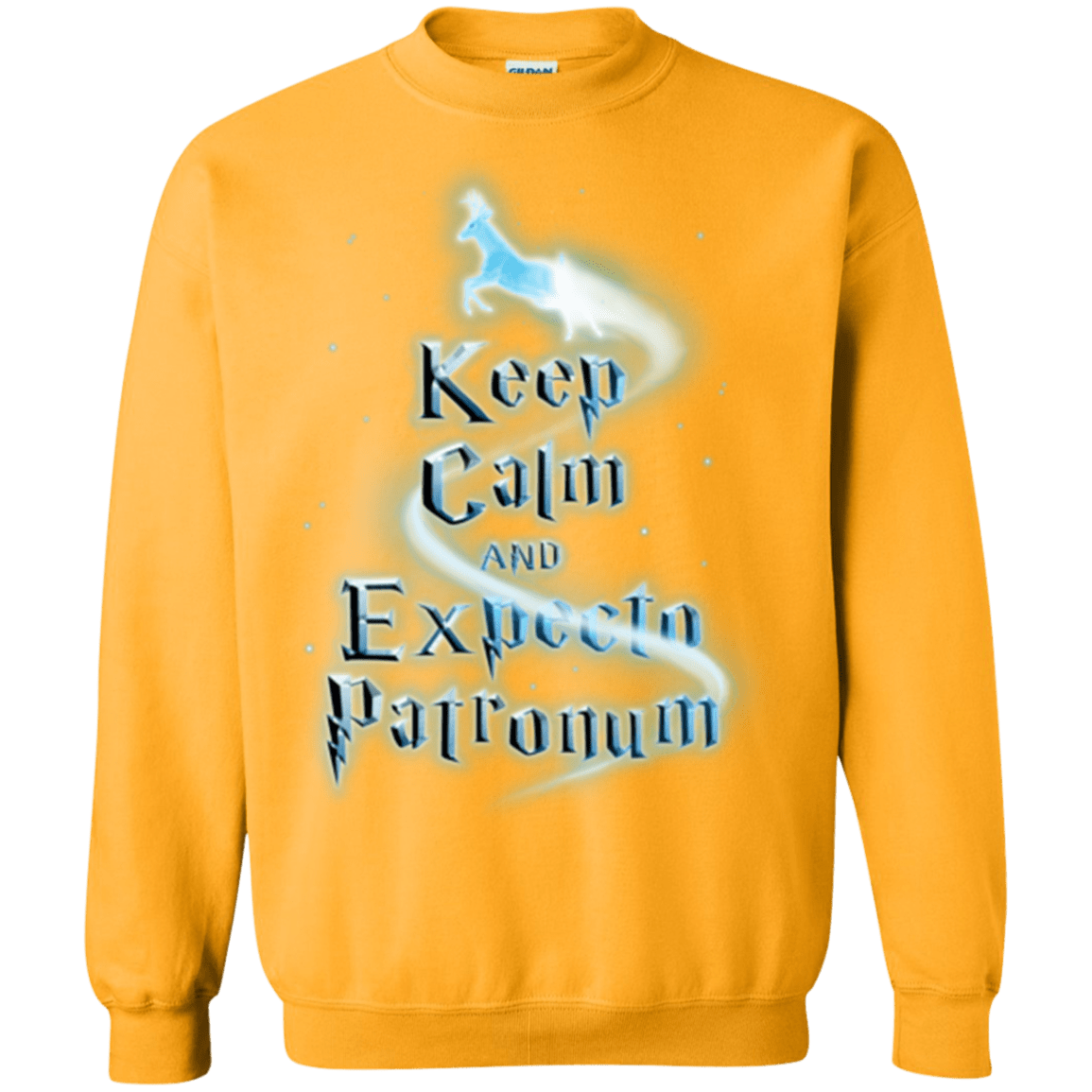 Sweatshirts Gold / Small Keep Calm and Expecto Patronum Crewneck Sweatshirt