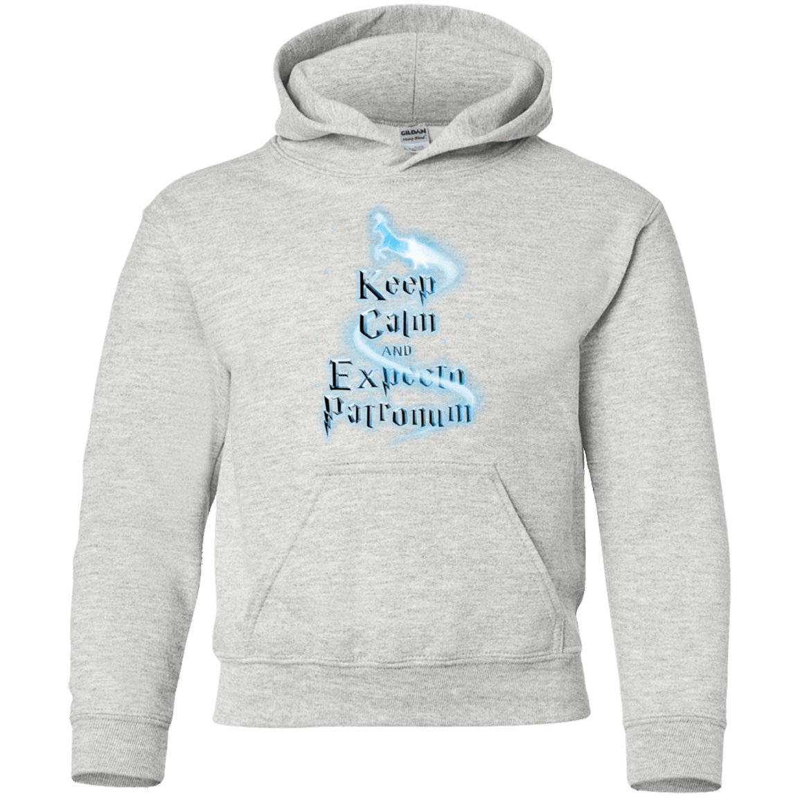 Sweatshirts Ash / YS Keep Calm and Expecto Patronum Youth Hoodie