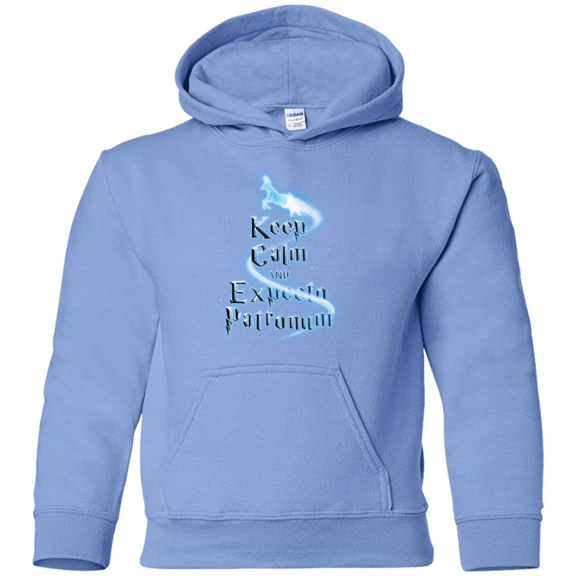 Sweatshirts Carolina Blue / YS Keep Calm and Expecto Patronum Youth Hoodie