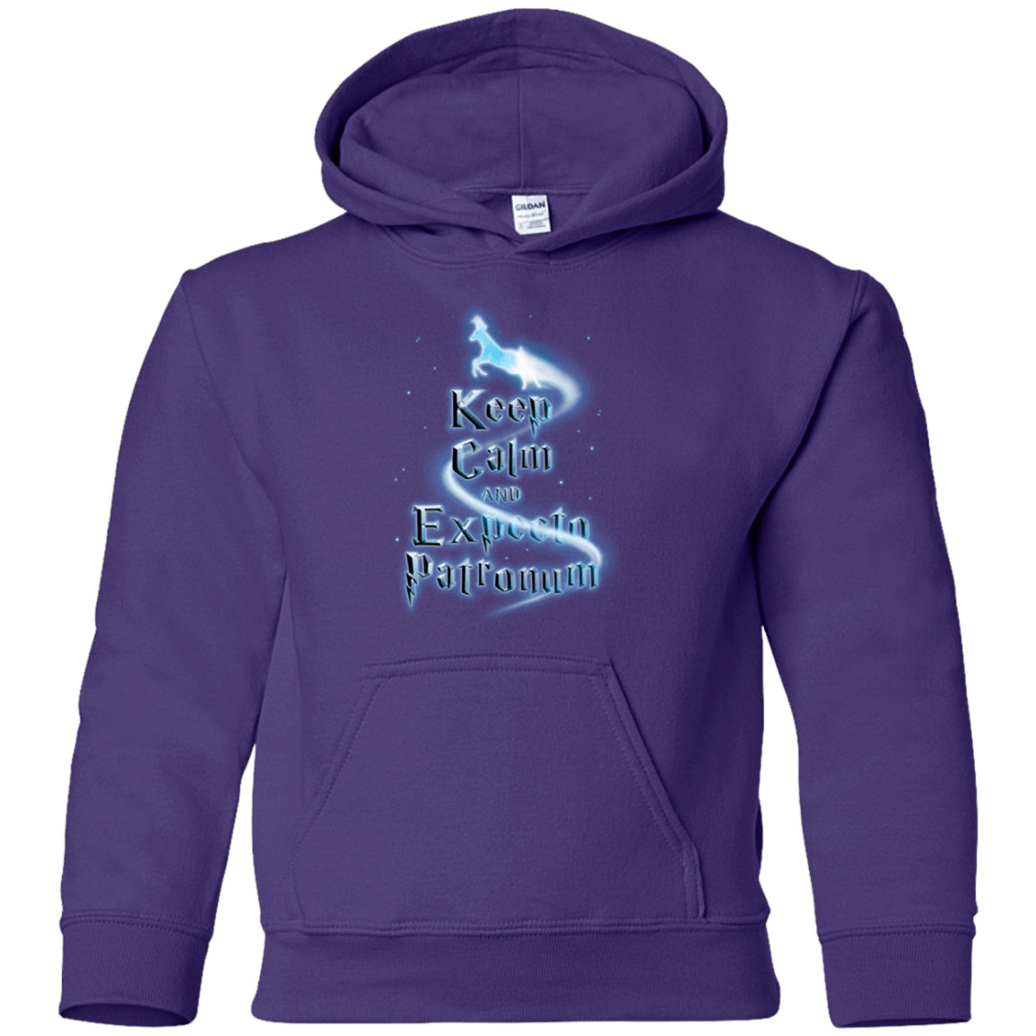 Sweatshirts Purple / YS Keep Calm and Expecto Patronum Youth Hoodie