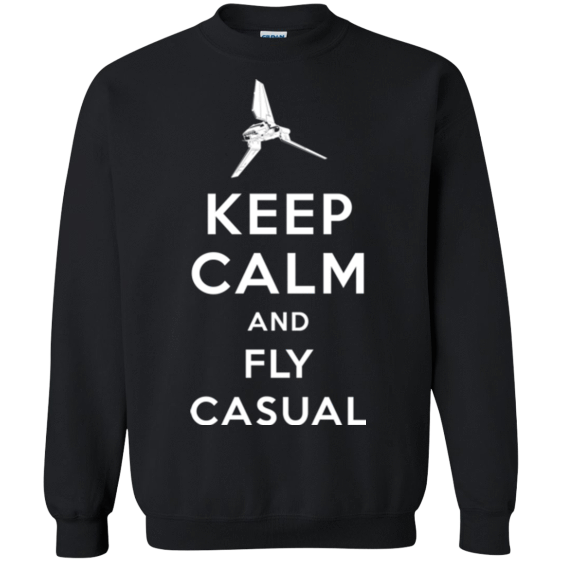 Sweatshirts Black / Small Keep Calm and Fly Casual Crewneck Sweatshirt