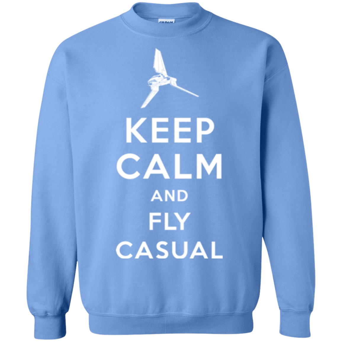 Sweatshirts Carolina Blue / Small Keep Calm and Fly Casual Crewneck Sweatshirt