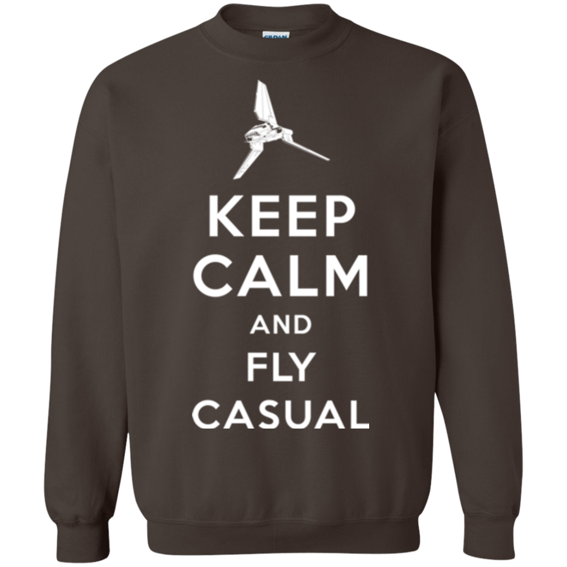 Sweatshirts Dark Chocolate / Small Keep Calm and Fly Casual Crewneck Sweatshirt