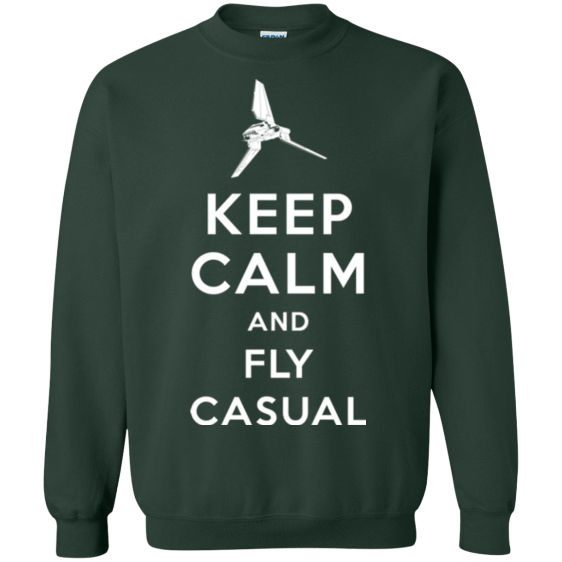 Sweatshirts Forest Green / Small Keep Calm and Fly Casual Crewneck Sweatshirt
