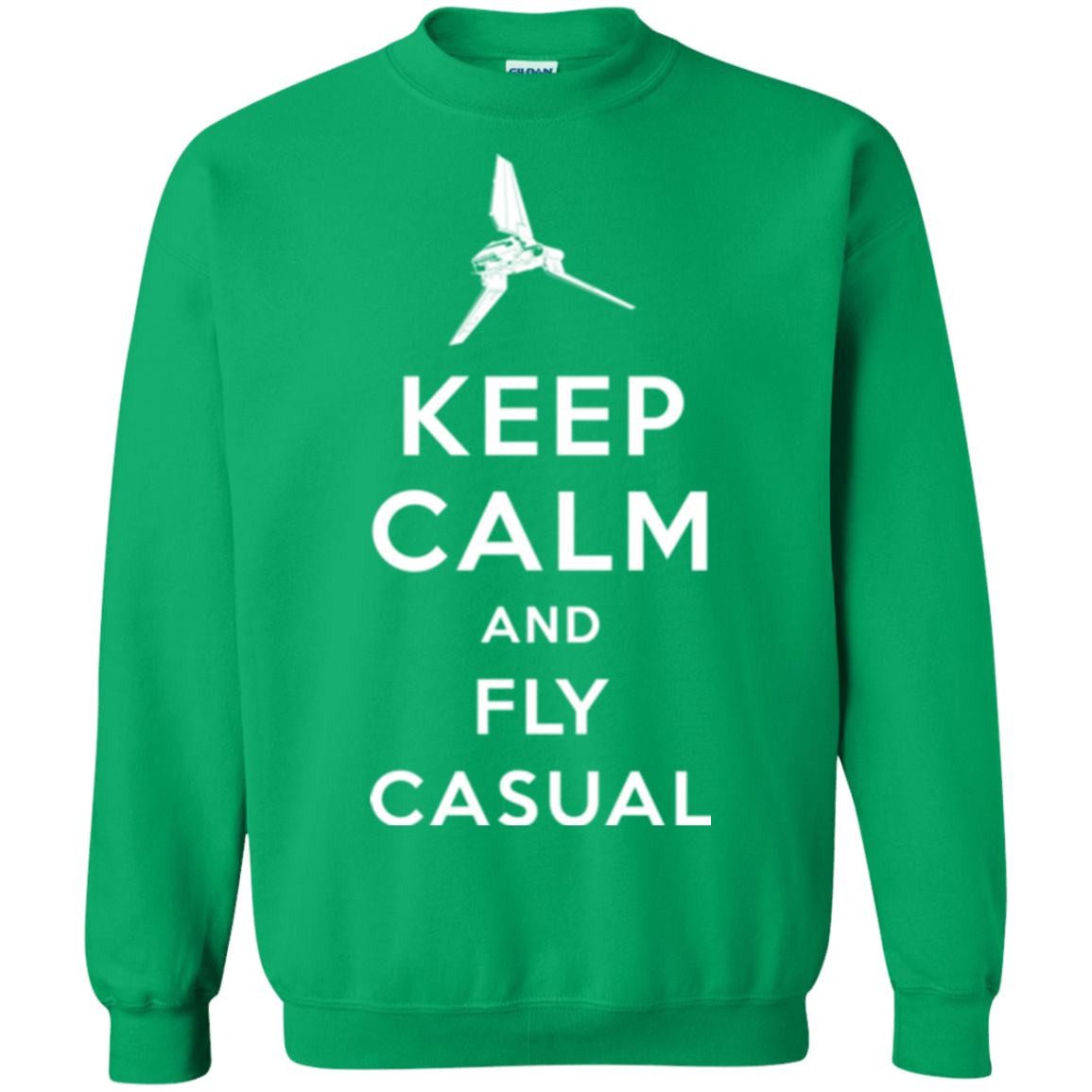 Sweatshirts Irish Green / Small Keep Calm and Fly Casual Crewneck Sweatshirt