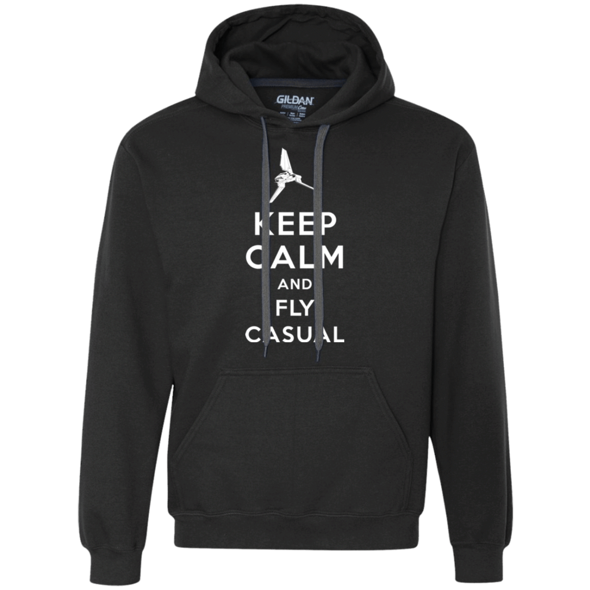 Sweatshirts Black / Small Keep Calm and Fly Casual Premium Fleece Hoodie