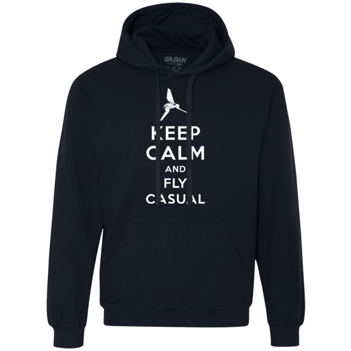Sweatshirts Navy / Small Keep Calm and Fly Casual Premium Fleece Hoodie