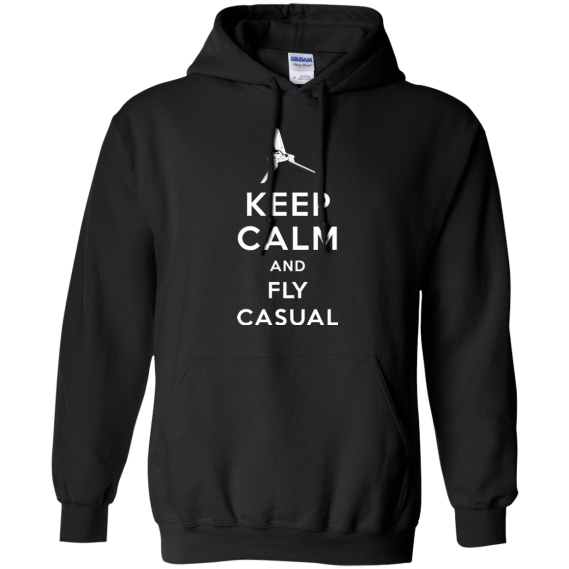 Sweatshirts Black / Small Keep Calm and Fly Casual Pullover Hoodie