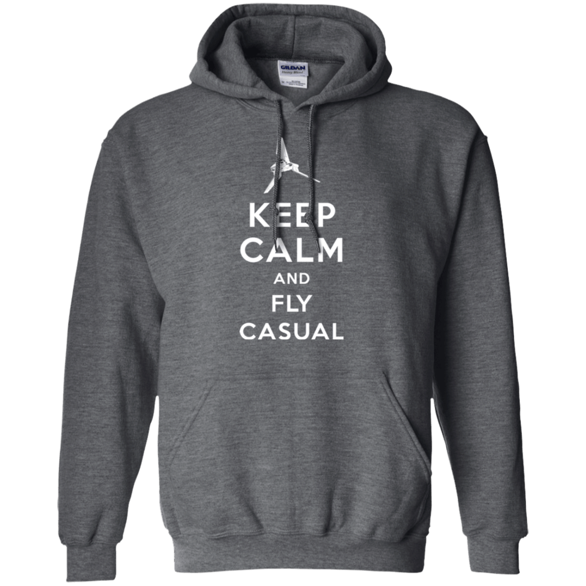 Sweatshirts Dark Heather / Small Keep Calm and Fly Casual Pullover Hoodie