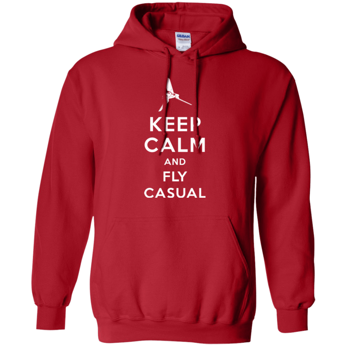 Sweatshirts Red / Small Keep Calm and Fly Casual Pullover Hoodie