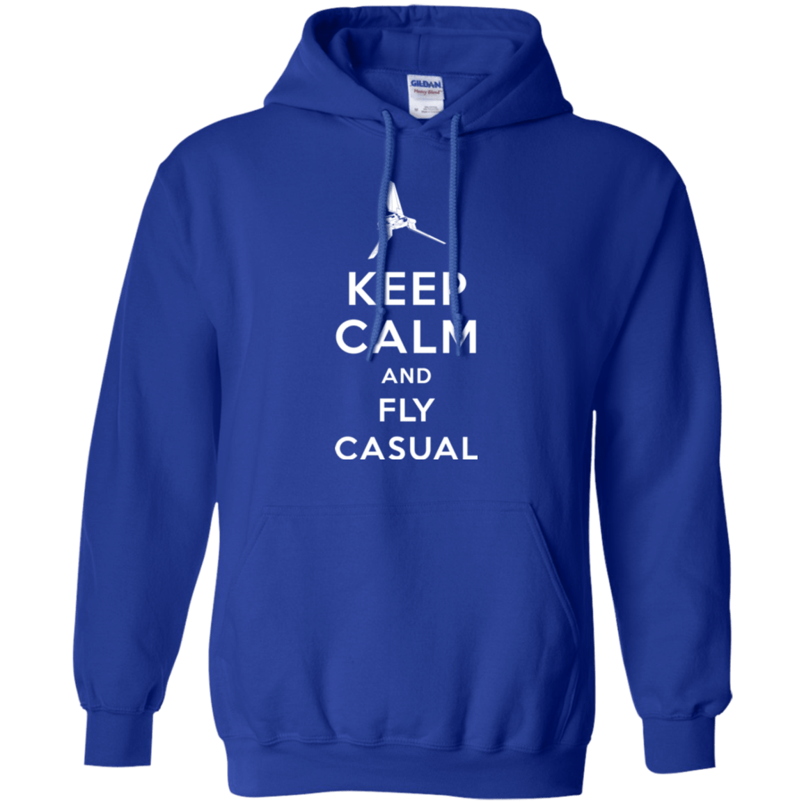 Sweatshirts Royal / Small Keep Calm and Fly Casual Pullover Hoodie