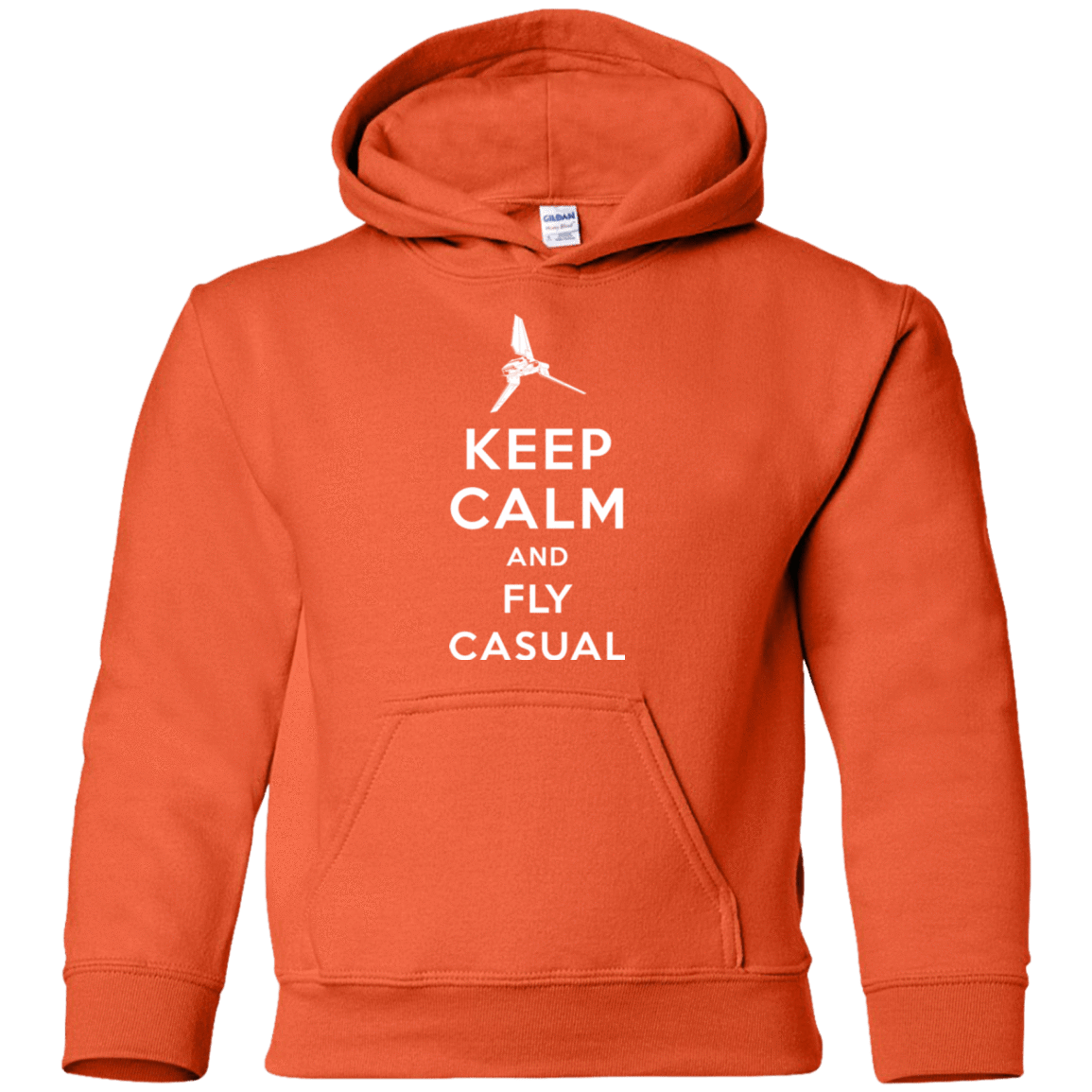 Sweatshirts Orange / YS Keep Calm and Fly Casual Youth Hoodie