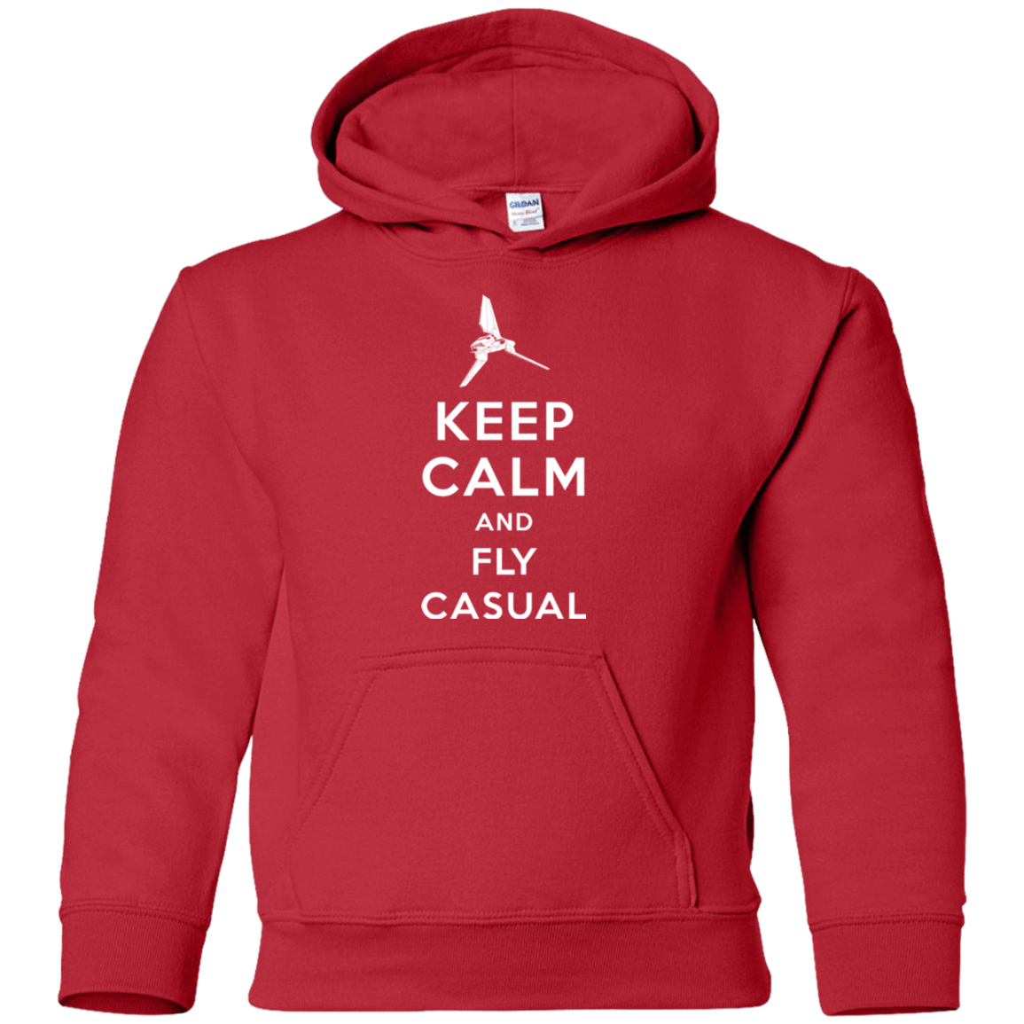 Sweatshirts Red / YS Keep Calm and Fly Casual Youth Hoodie