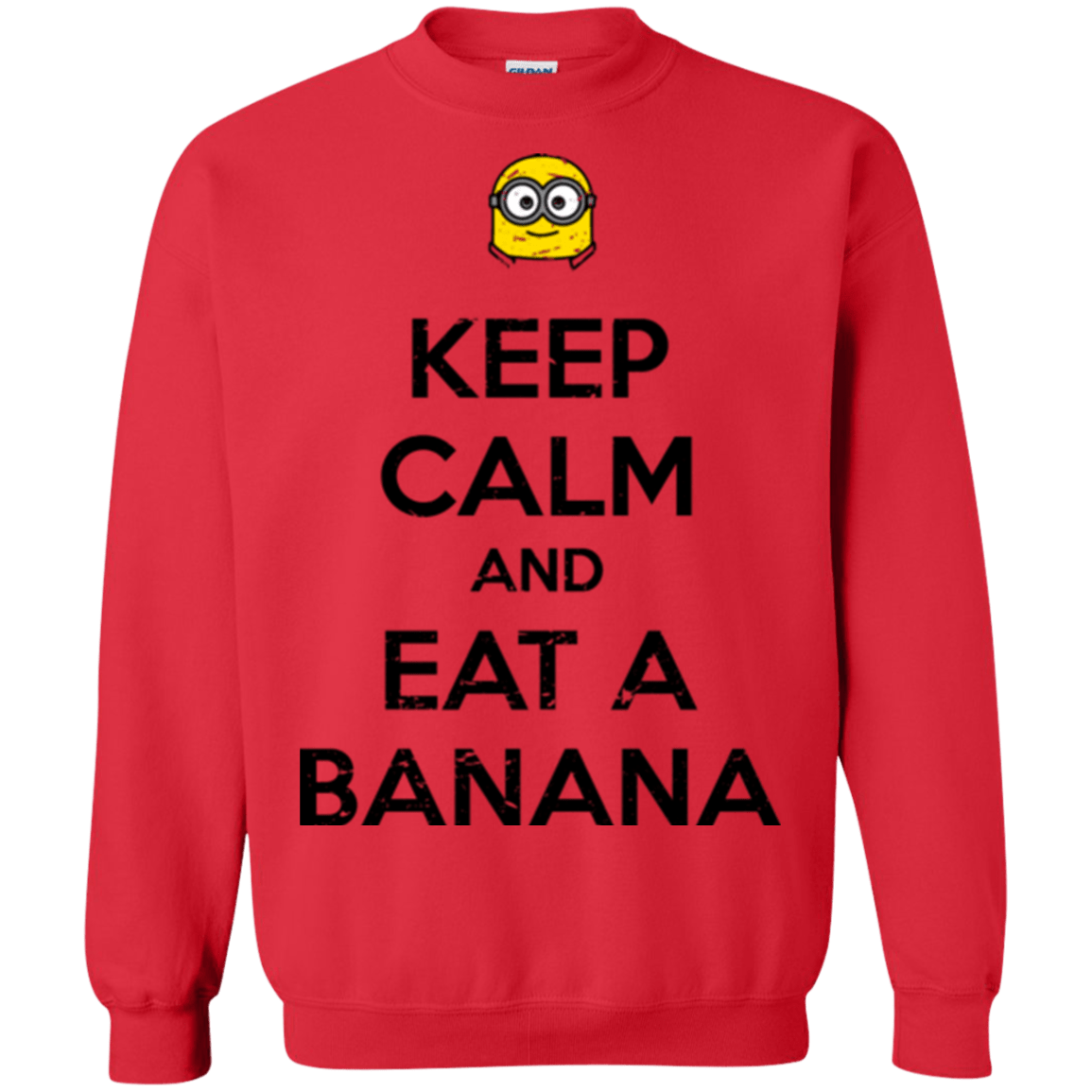 Sweatshirts Red / Small Keep Calm Banana Crewneck Sweatshirt