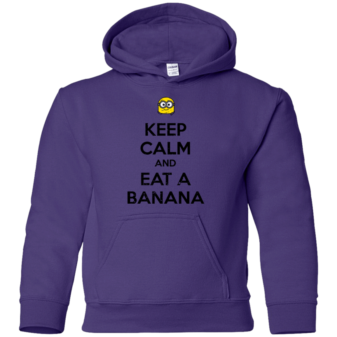 Sweatshirts Purple / YS Keep Calm Banana Youth Hoodie