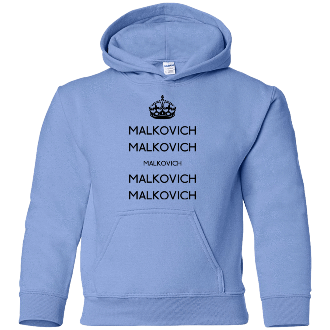 Sweatshirts Carolina Blue / YS Keep Calm Malkovich Youth Hoodie