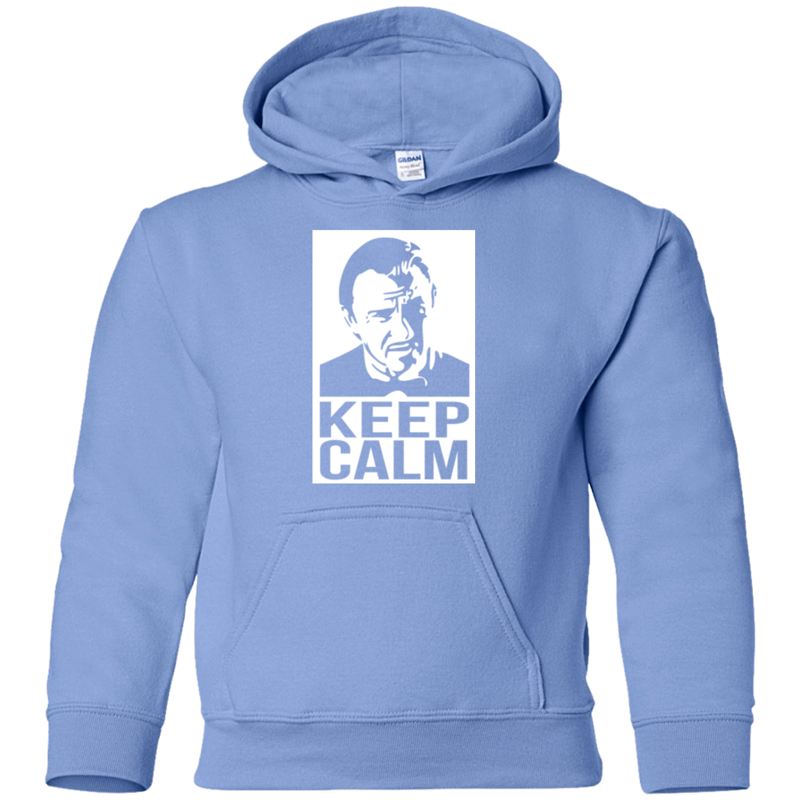 Sweatshirts Carolina Blue / YS Keep Calm Mr. Wolf Youth Hoodie