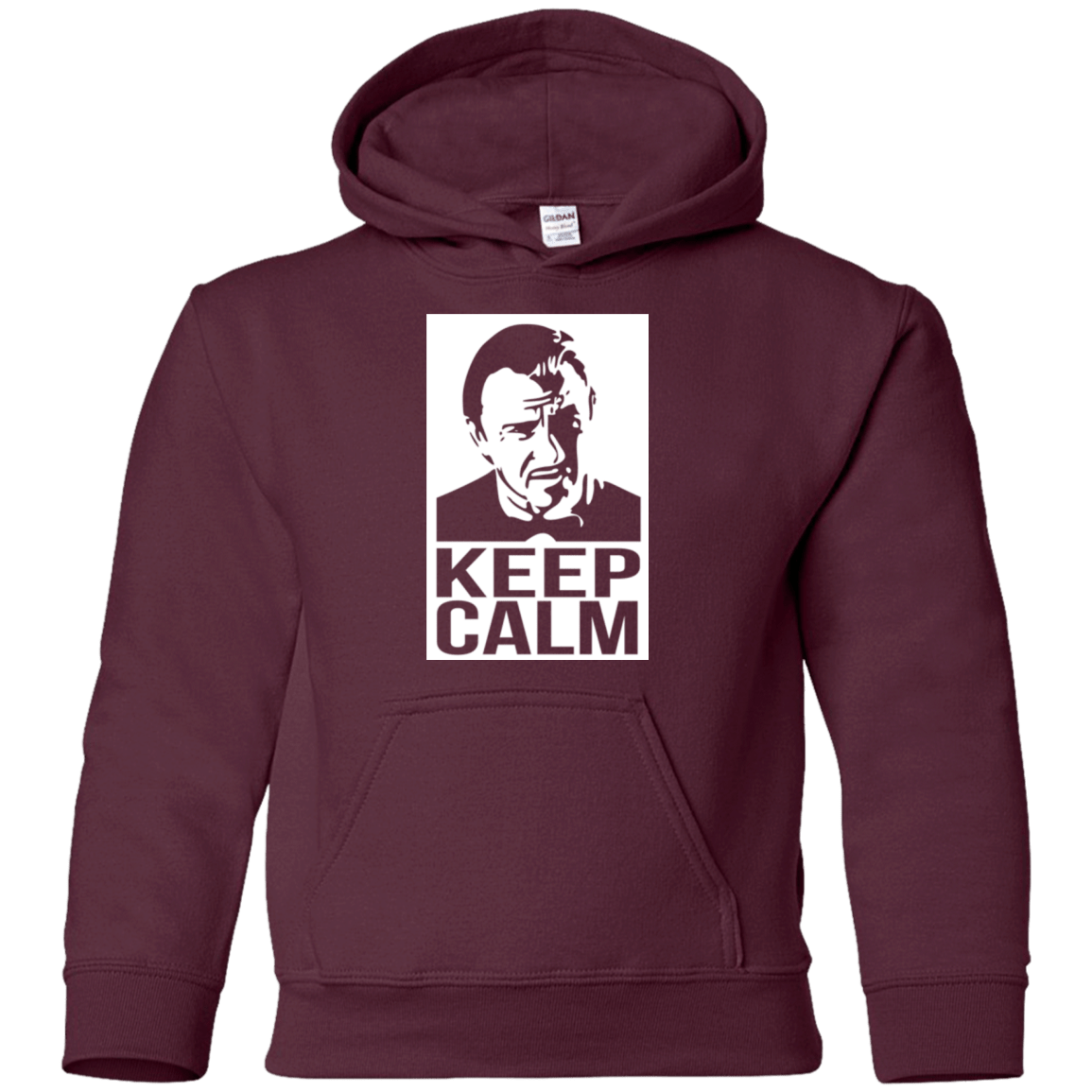 Sweatshirts Maroon / YS Keep Calm Mr. Wolf Youth Hoodie