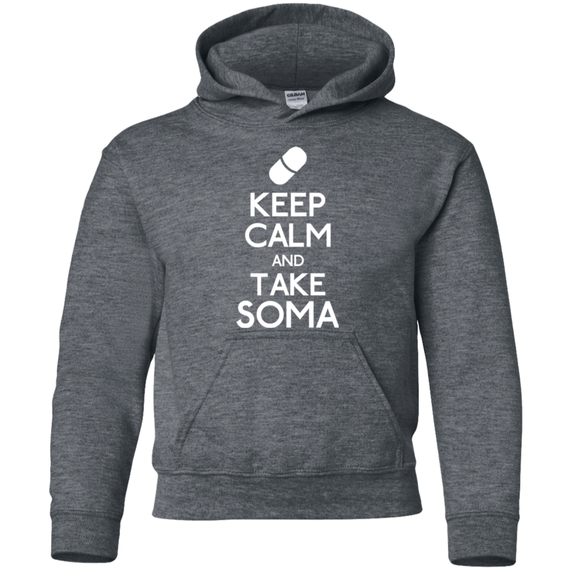 Sweatshirts Dark Heather / YS Keep Calm Soma Youth Hoodie