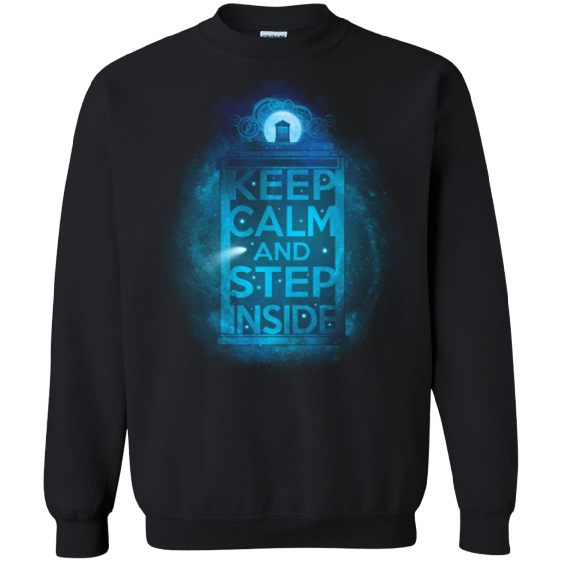 Sweatshirts Black / Small Keep Calm Tardis Crewneck Sweatshirt