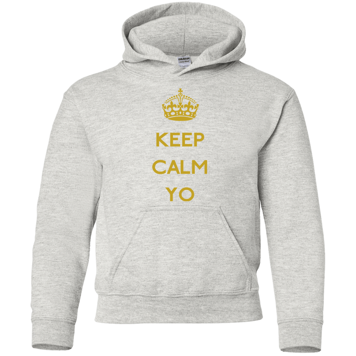 Sweatshirts Ash / YS Keep Calm Yo Youth Hoodie