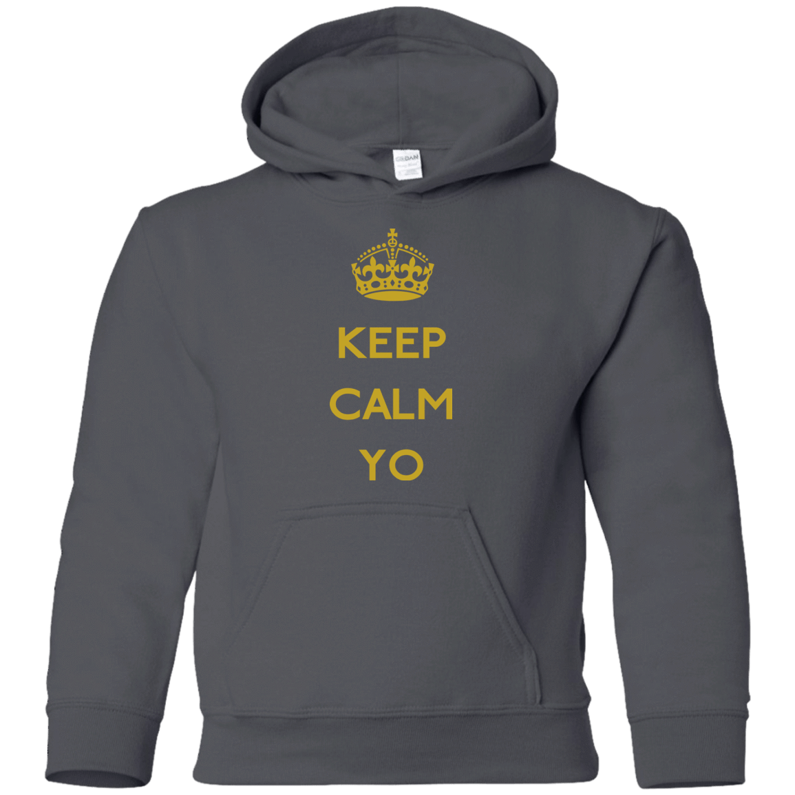 Sweatshirts Charcoal / YS Keep Calm Yo Youth Hoodie