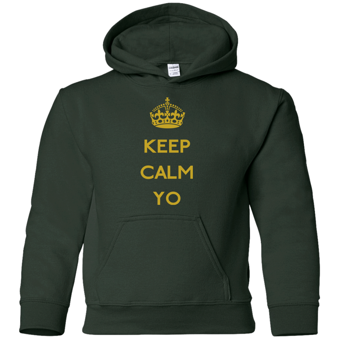 Sweatshirts Forest Green / YS Keep Calm Yo Youth Hoodie