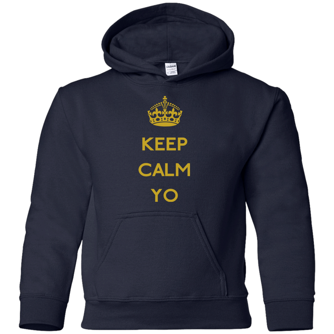 Sweatshirts Navy / YS Keep Calm Yo Youth Hoodie