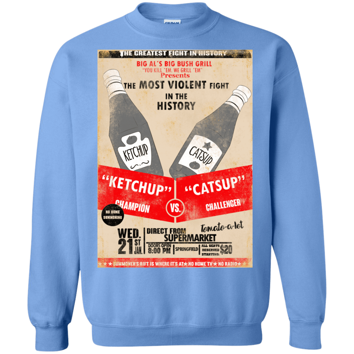 Sweatshirts Carolina Blue / S Ketchup vs Catsup Crewneck Sweatshirt
