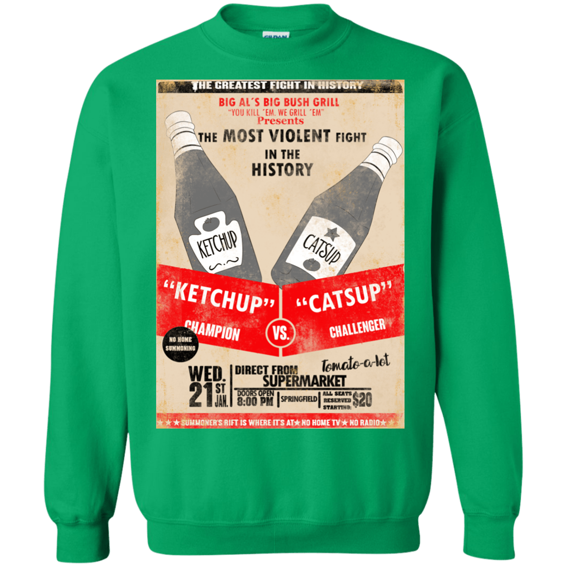 Sweatshirts Irish Green / S Ketchup vs Catsup Crewneck Sweatshirt