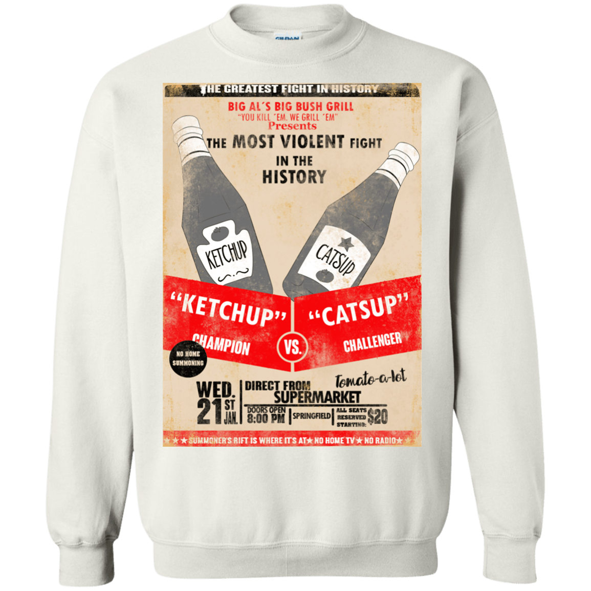 Sweatshirts White / S Ketchup vs Catsup Crewneck Sweatshirt