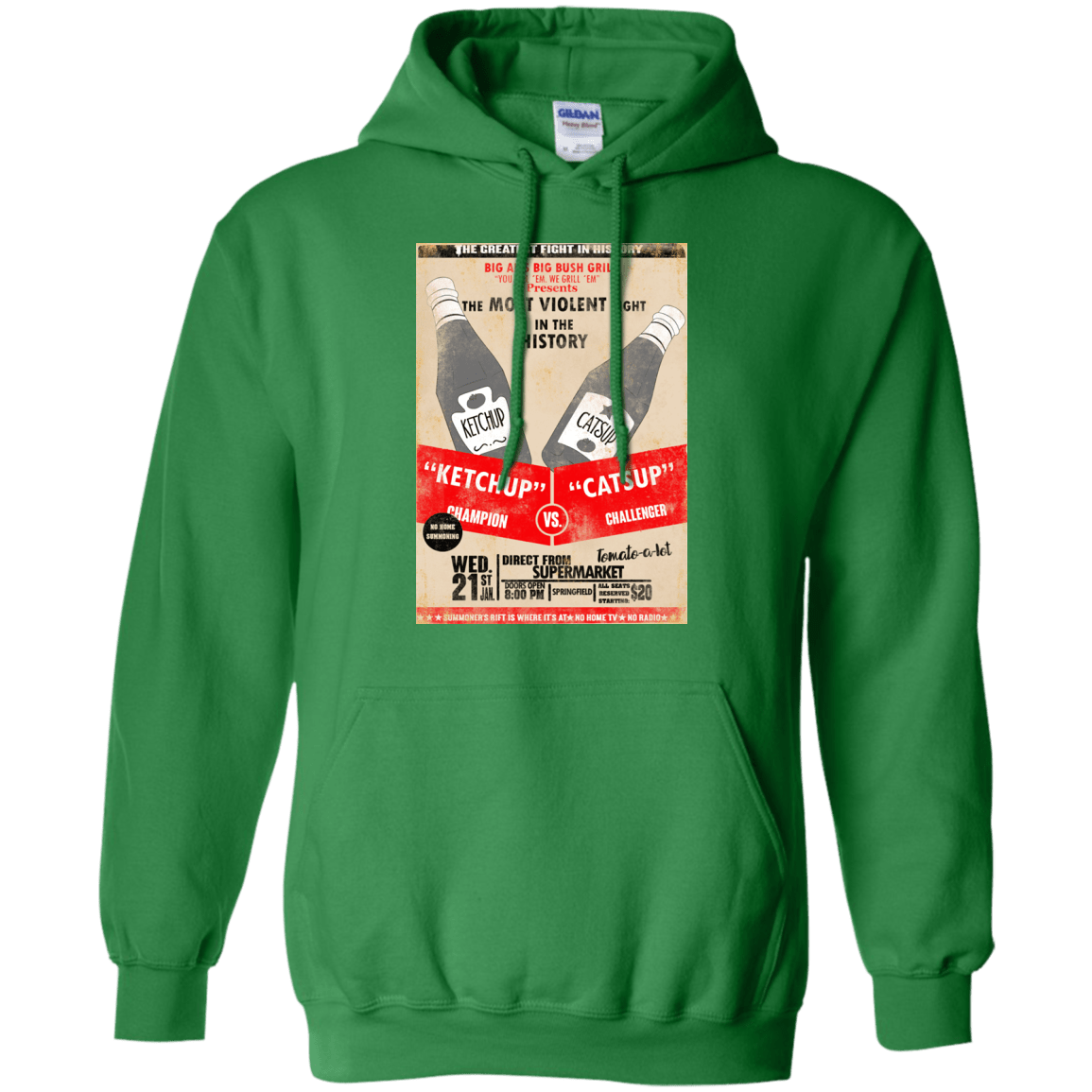 Sweatshirts Irish Green / S Ketchup vs Catsup Pullover Hoodie