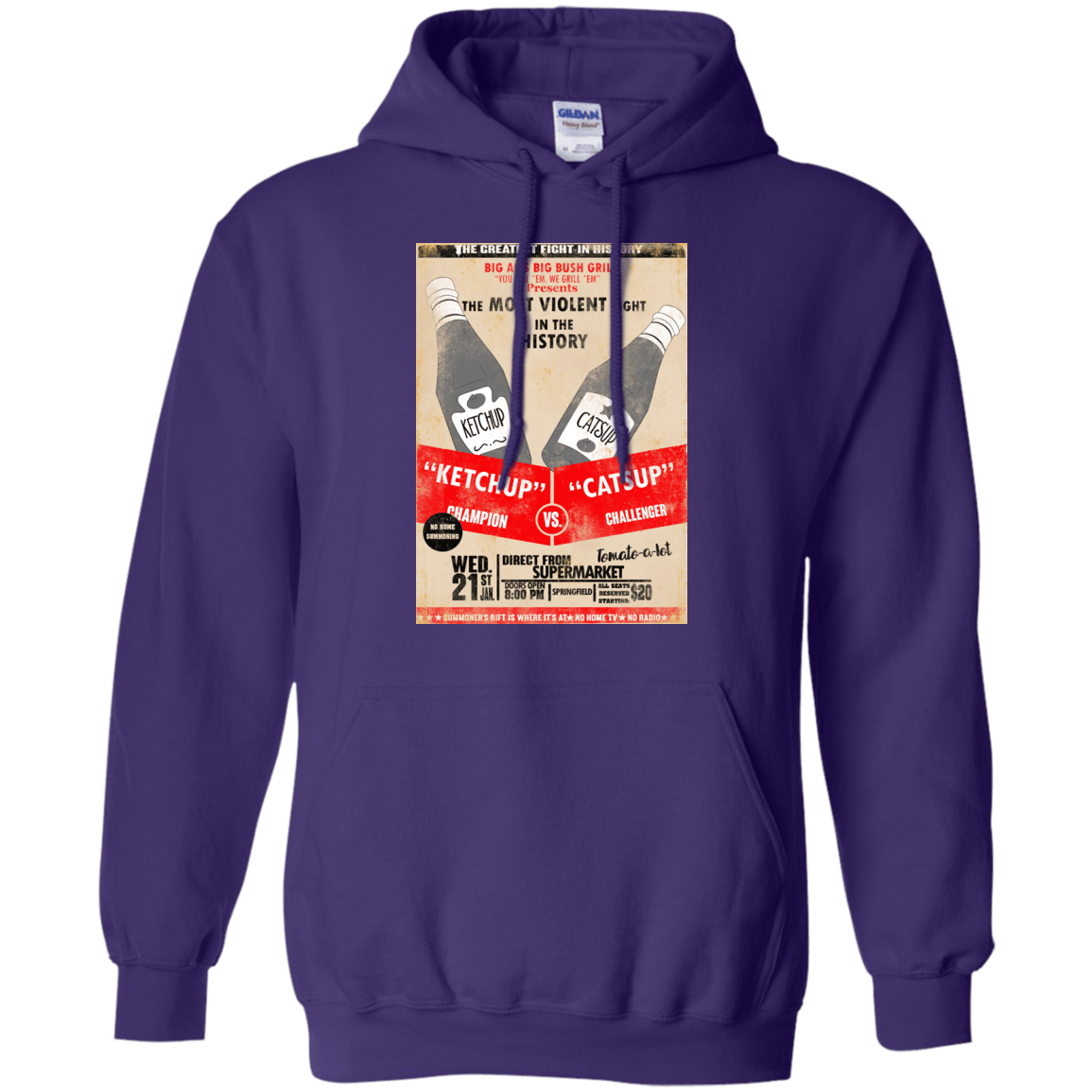 Sweatshirts Purple / S Ketchup vs Catsup Pullover Hoodie